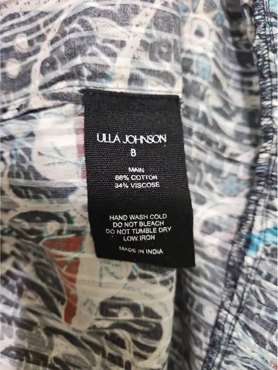 NEW, Ulla Johnson Thelma Printed Cotton-Blend Voile Midi Dress Sz 8 #MD1570 - Picture 9 of 9